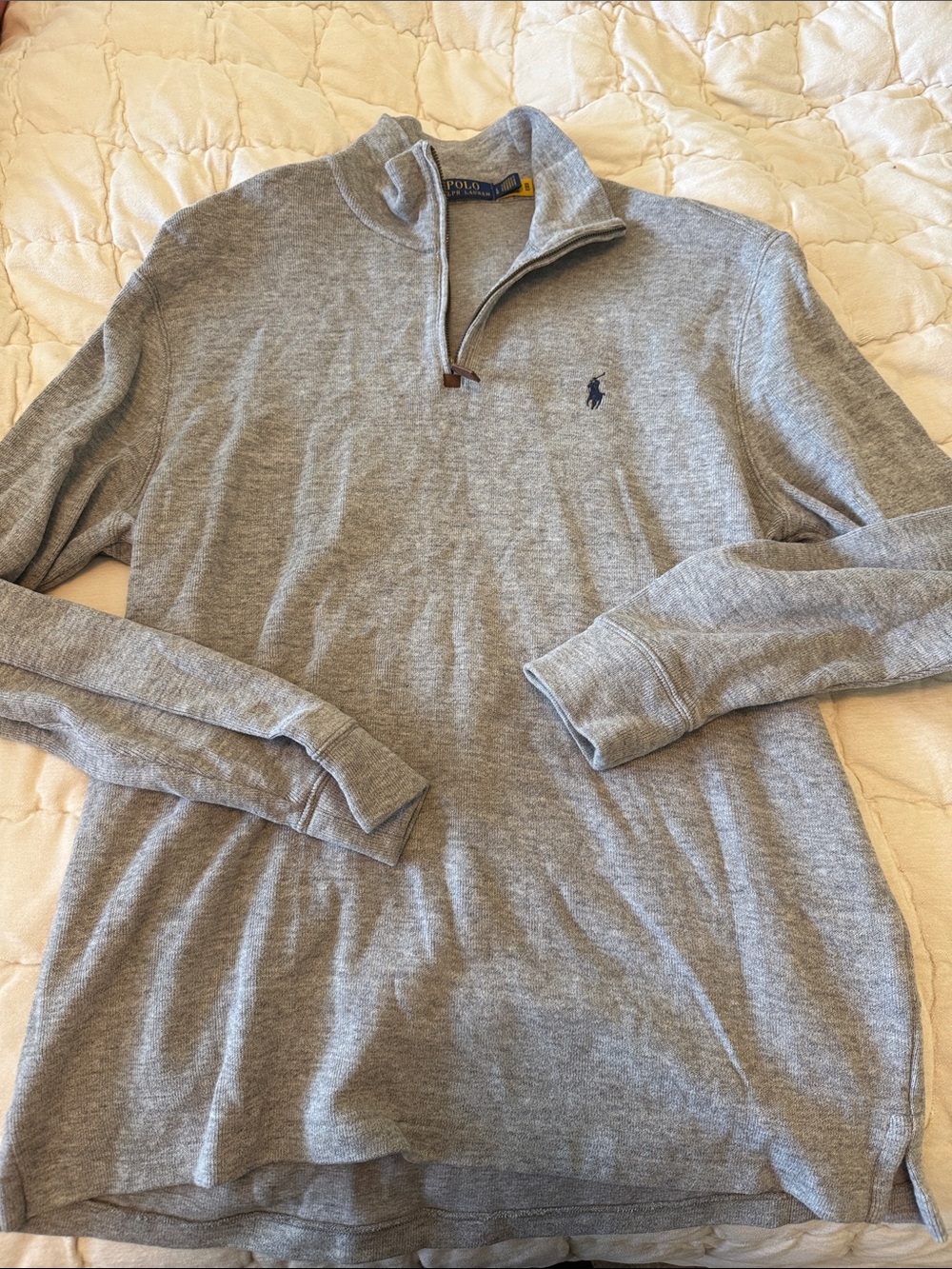 Polo by Ralph Lauren Heather Gray Quarter-Zip Pullover